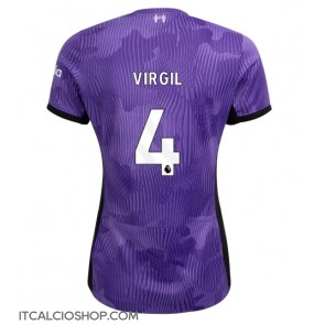 Liverpool Virgil van Dijk #4 Terza Maglia Femmina 2023-24 Manica Corta